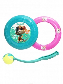 Игровой набор №1 - Лампо: кольцо, фрисби, бросатель с мячом, лицензия 44 котенка  (НС №1ЛАМПО)